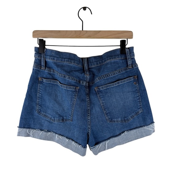 Madewell High Rise Boho Button Fly Beachy Western Rodeo Raw Hem Denim Shorts - Picture 4 of 6